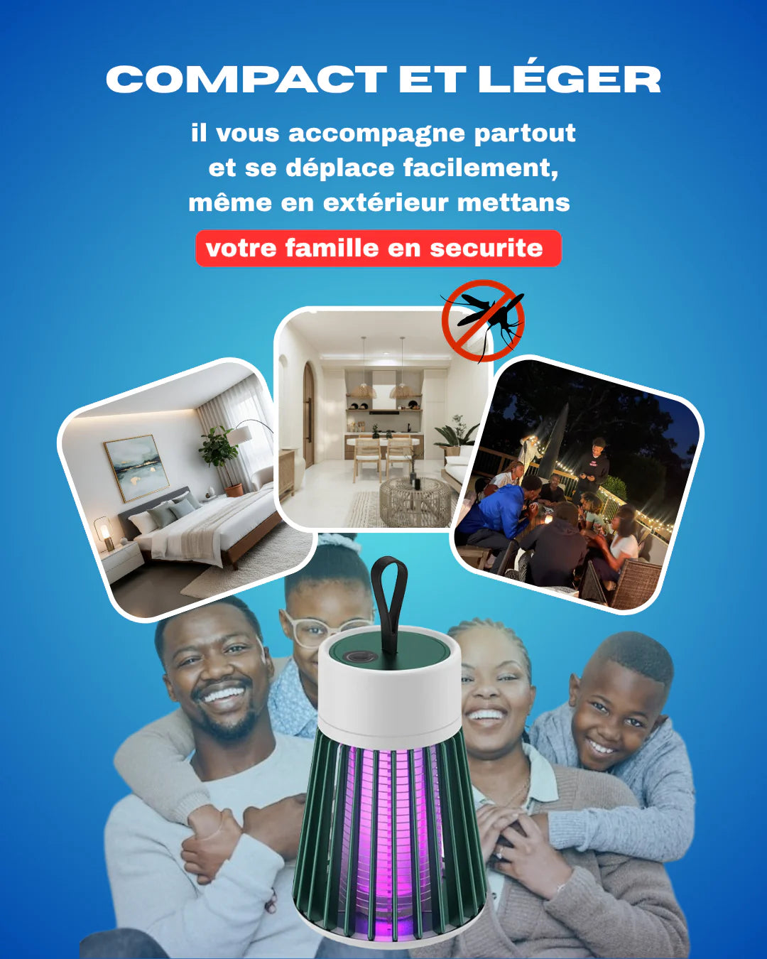 🦟 Lampe Anti-Moustique Électrique LED