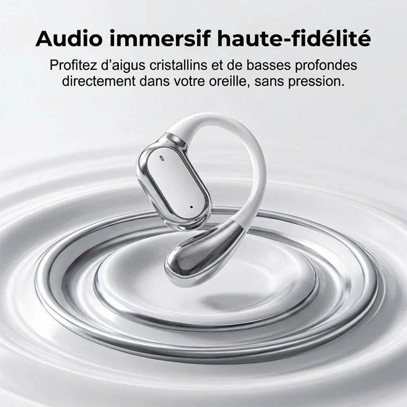Écouteurs sans fil 2 en 1 à double style avec 30 h d'autonomie