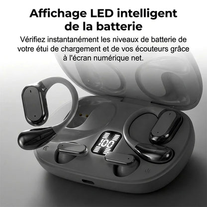Écouteurs sans fil 2 en 1 à double style avec 30 h d'autonomie